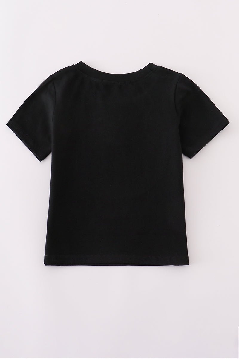 Black camouflage pumpkin applique top - Image 4