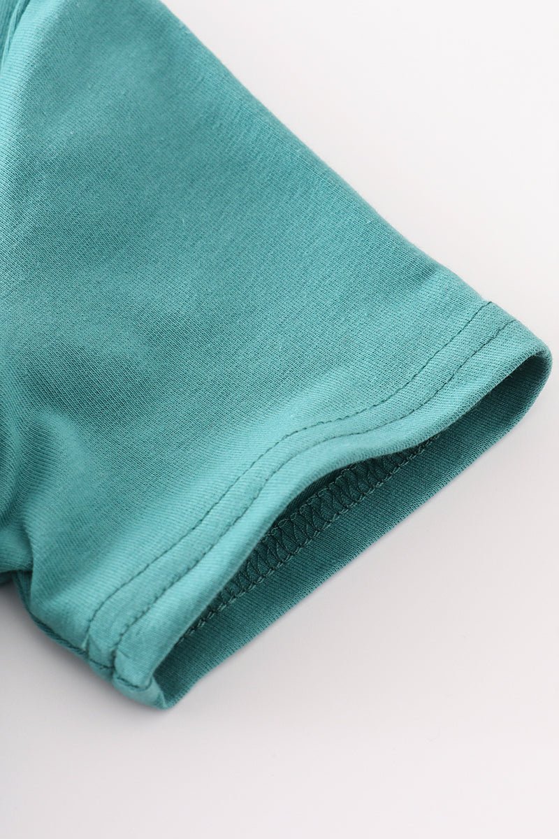 Blue deer applique top - Image 3