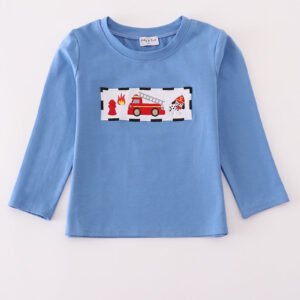 Blue fire fighter top