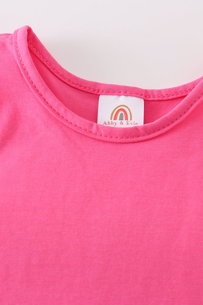 Hot pink blank basic kids teens adult tank top - Image 3