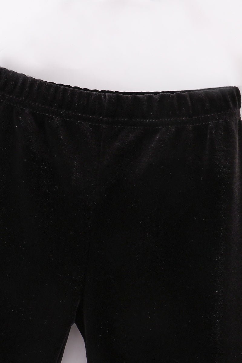 Premium Black velvet bell pants - Image 2