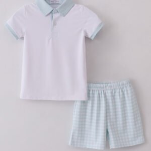 Blue active shorts set