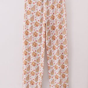 Christmas gingerbread house print men pajamas pants