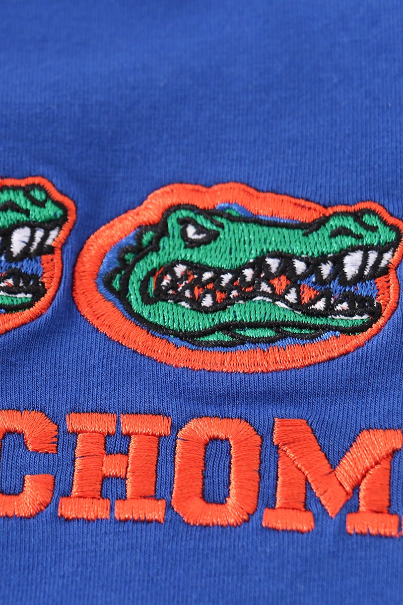 Blue chomp embroidery girl top - Image 3