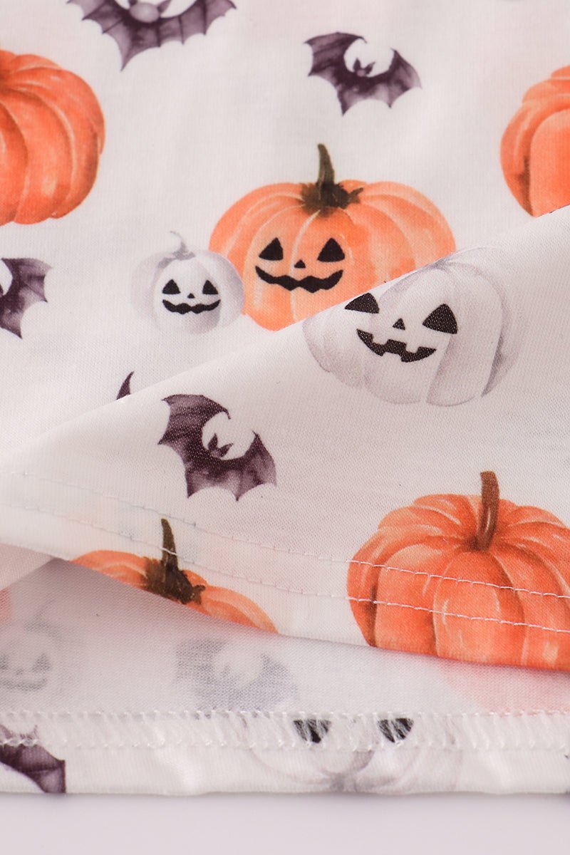 Black pumpkin print pants set - Image 3