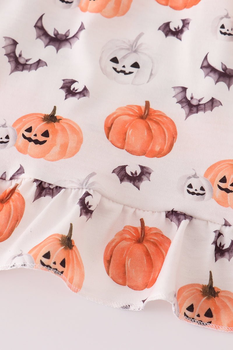 Black pumpkin print pants set - Image 3